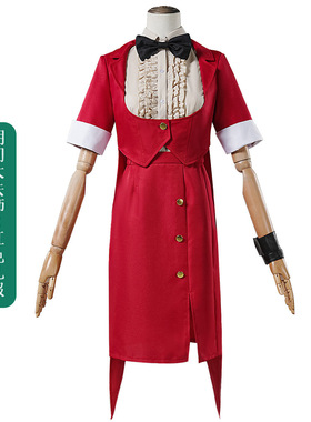 电影阴间大法师2cos服怪奇大法师甲壳虫汁红色礼服连衣裙