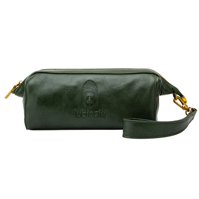 LUBINSK个性I烟斗包植鞣皮多功能便携拉链手提烟斗烟丝收纳包