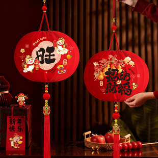 2026马年新款红灯笼大门口挂饰一对新年挂件春节过年阳台户外装饰