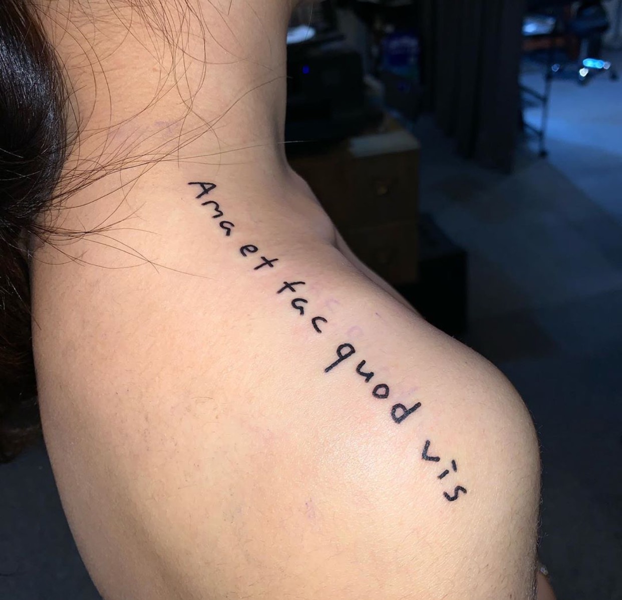 hge tattoo独家手绘 手写体字母 暗黑港风防水纹身贴a305