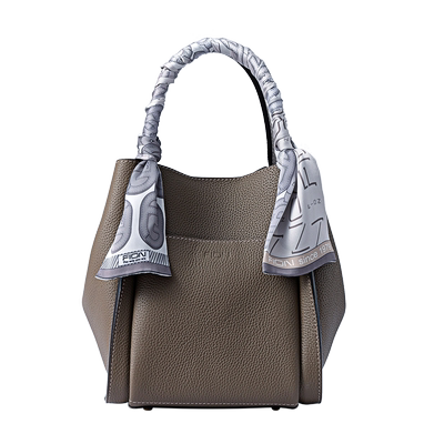 Fion/菲安妮真皮水桶包女大容量手提软包包通勤高级感单肩斜挎包