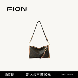 Fion 女通勤腋下包高级单肩斜挎包包 菲安妮莫相离老花枕头包新款