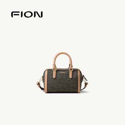 Fion/菲安妮斜挎老花波士顿包