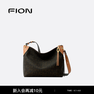 菲安妮莫相离老花托特包通勤大容量hobo包女单肩斜跨包包 Fion
