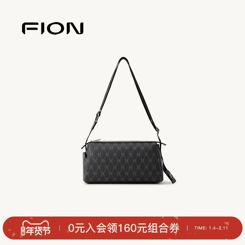 Fion/菲安妮商务男士包包休闲单肩小包通勤出行百搭休闲斜挎包