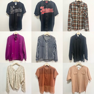 天天古着衬衫 vintage日本聚酯春夏外套夹克DM02f 棒球衫