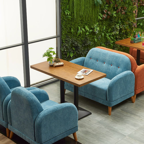 咖啡厅甜品店桌椅组合沙发可定制