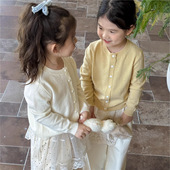 女童2025秋冬新款 宝宝幼儿园百搭针织外套儿童上衣潮 柔软毛衣开衫