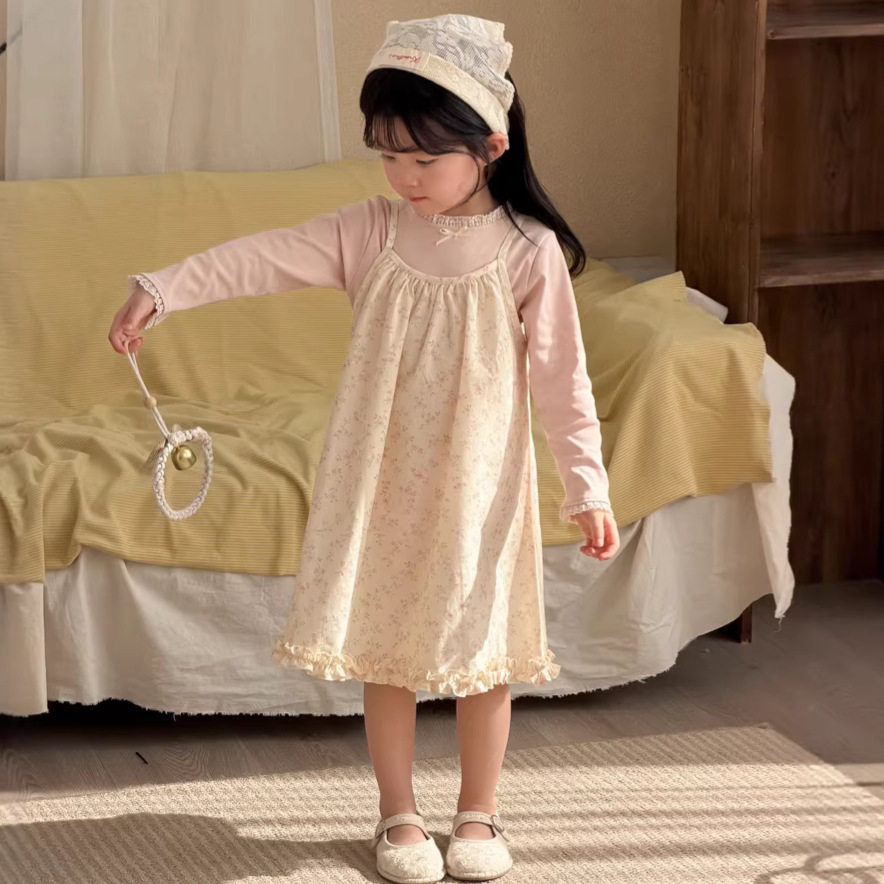 童裙女童2026春季韩版碎花连衣裙儿童甜美清新棉布吊带裙子两件套,童装/婴儿装/亲子装,连衣裙,淘宝优惠券,粉丝福利购,淘宝优惠卷