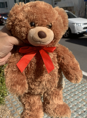 250313外贸出口原单老款泰迪熊小宝宝背包公仔正版毛绒玩具高38CM