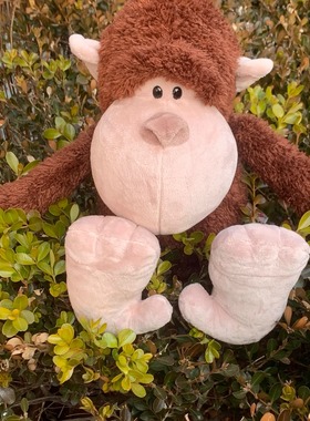 250104出口原单德国NICI老款大嘴猴子猩猩公仔正版毛绒玩具高50CM