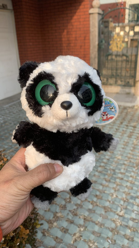 YOOHOO黑白熊猫修补款毛绒公仔