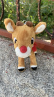 A small and beautiful old-style genuine TOYSTORY red-nosed reindeer Rudolph plush keychain hanging frame figure, 20CM thumbnail 2
