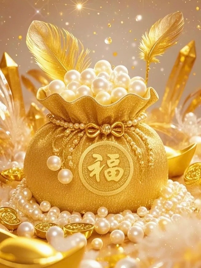 带框钻石画满钻魔方钻手工贴钻绣现代客厅玄关竖版发财福袋新款