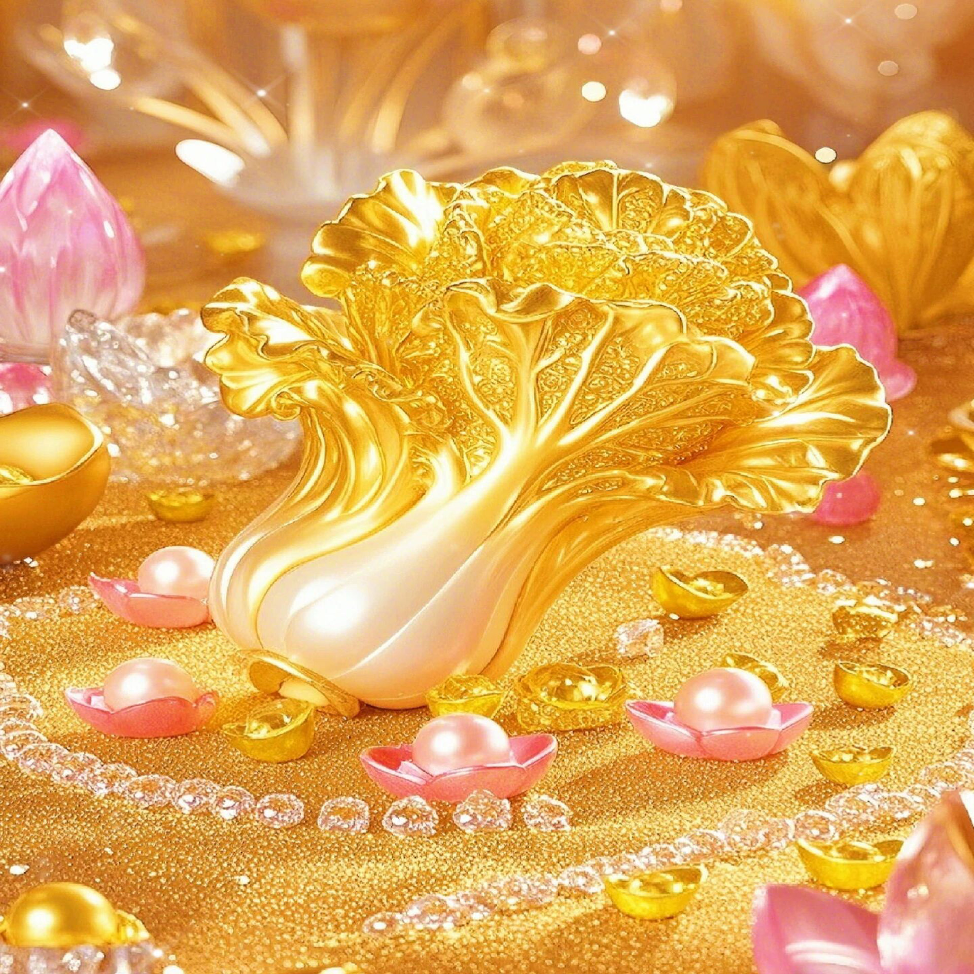 带框钻石画满钻魔方钻手工贴钻绣新客厅玄关金色百财纳福白菜新款,居家布艺,钻石绣,淘宝优惠券,粉丝福利购,淘宝优惠卷