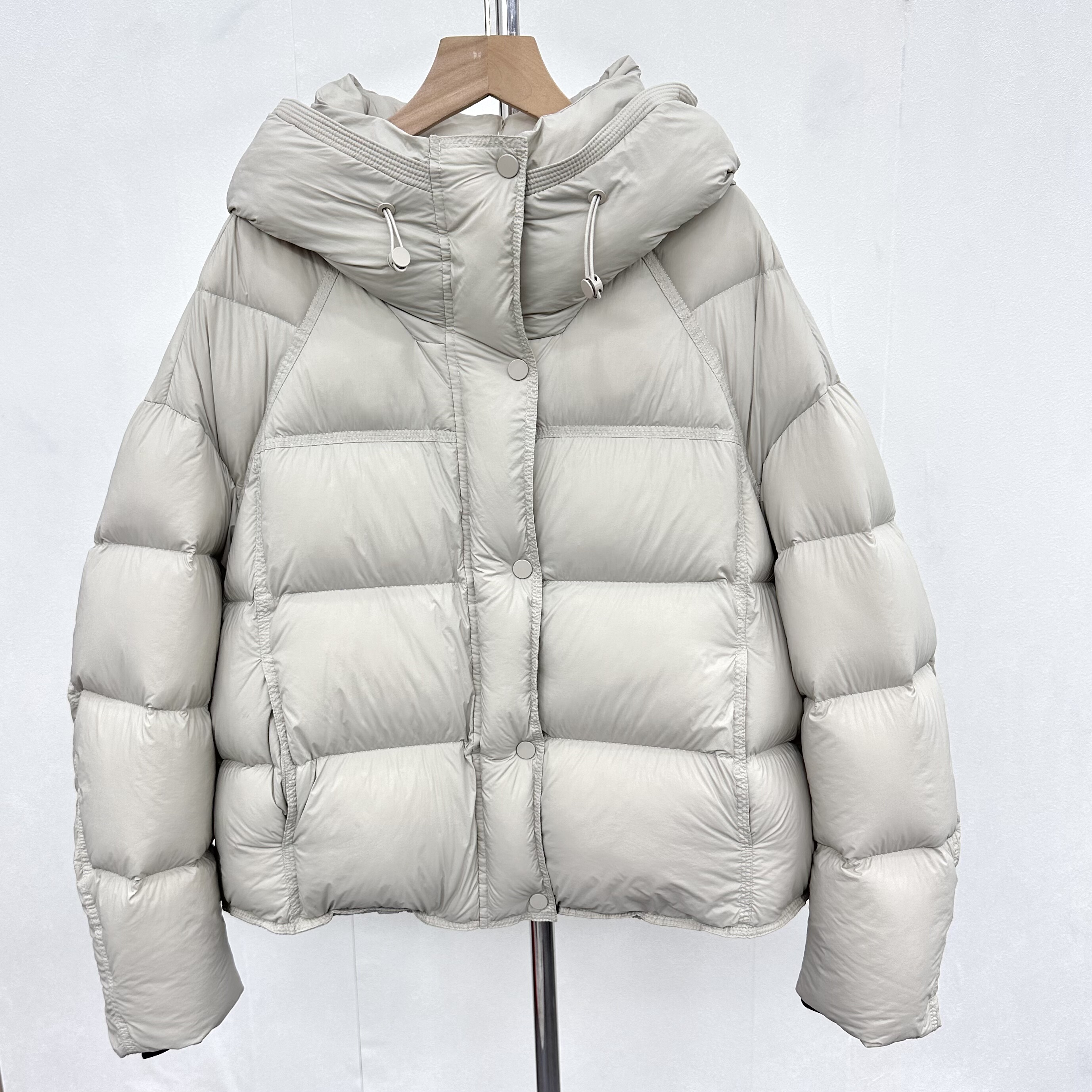 国标90白鸭绒泡芙连帽羽绒服女加厚柔软韩版防寒保暖面包羽绒反季