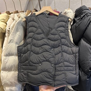 韩休闲马甲坎肩 90白鸭绒羽绒服内胆百搭秋冬时尚 2025新款 女士短款