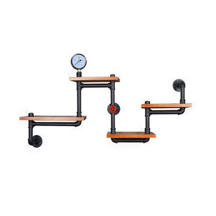 支架 饰架壁挂式 乡村z型水管置物架工业风可组合多层收纳装 厂美式