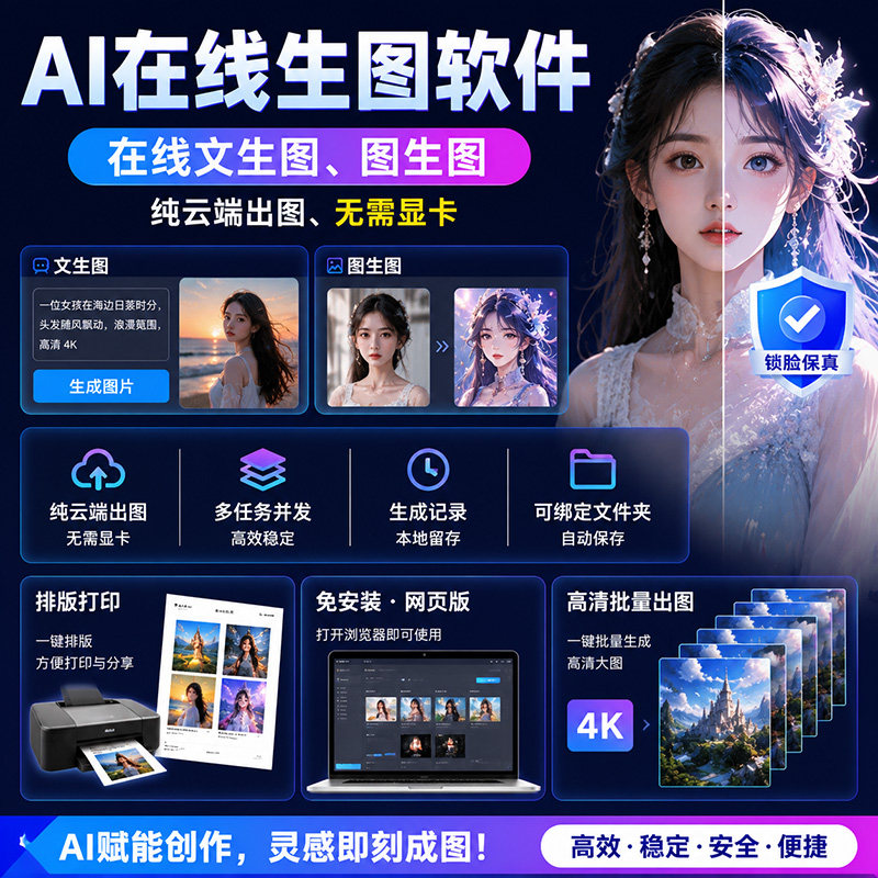 AI证件照写真婚纱全家福影楼出片神器一键换装换背景锁脸保真软件