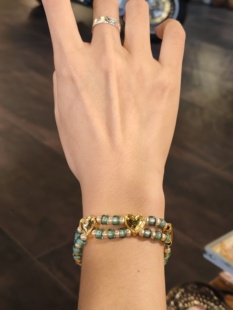 vintage法产打标琉璃手链