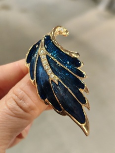 中古Vintage珐琅彩胸针