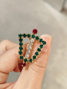 中古Vintage圣诞树胸针