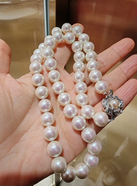 中古Vintage粉调时装珠项链
