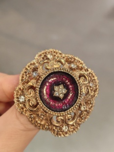 中古Vintage品牌打标珐琅彩胸针