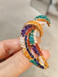 中古Vintage天然石胸针