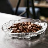 微瑕疵处理厚实玻璃圆形小果盘 坚果零食盘子小吃碟