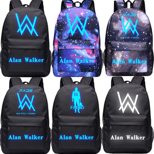 夜光艾伦沃克书包faded同款背包Alan Walker男女学生帆布双肩包DJ
