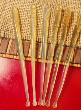 F01牛角挖耳勺天然加厚采耳耳扒工具卫生安全保健成人儿童适用