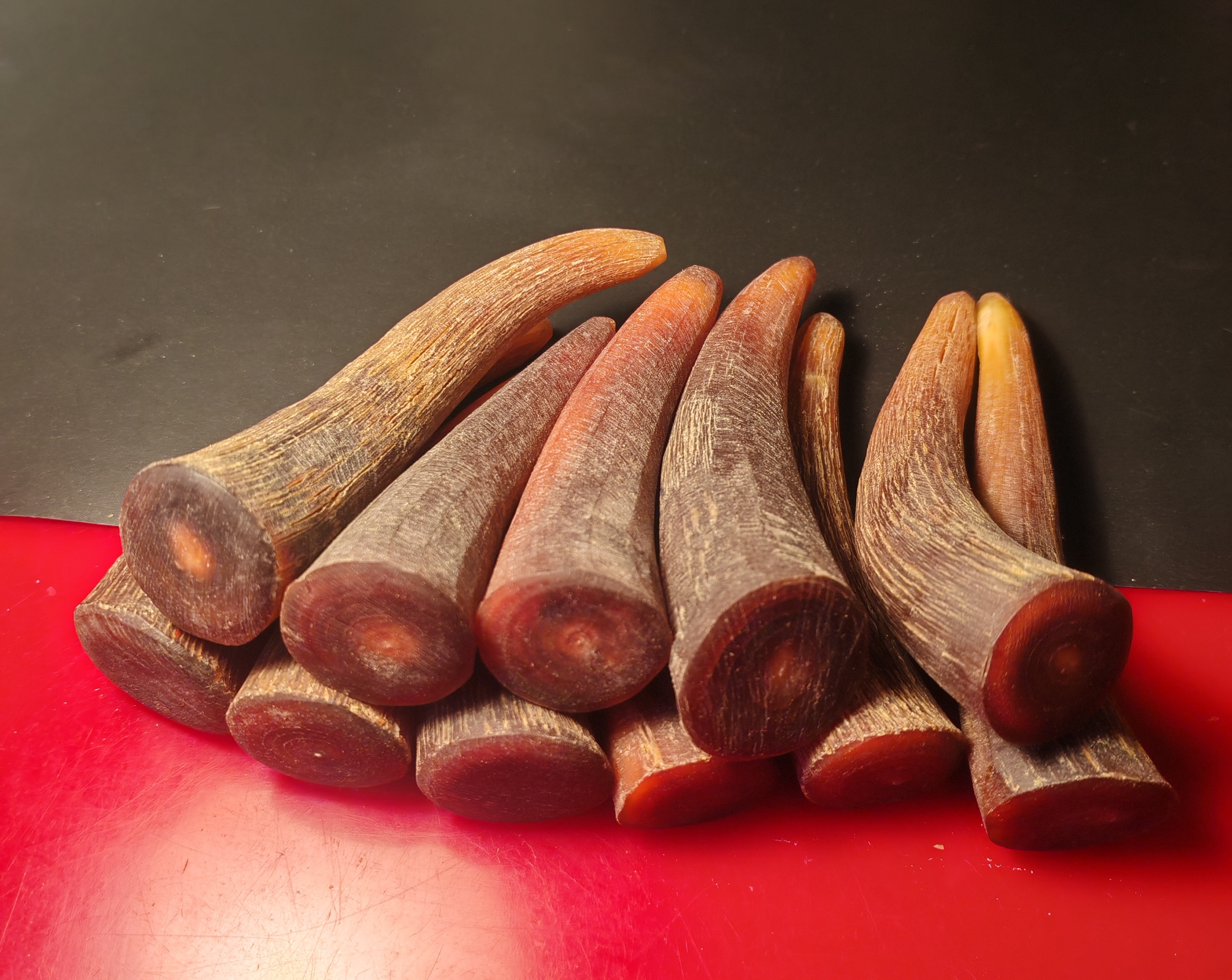 天然西藏血色牦牛原料佛珠扳指