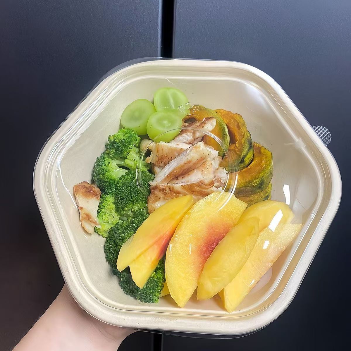 纸浆降解轻食沙拉减脂餐盒打包盒