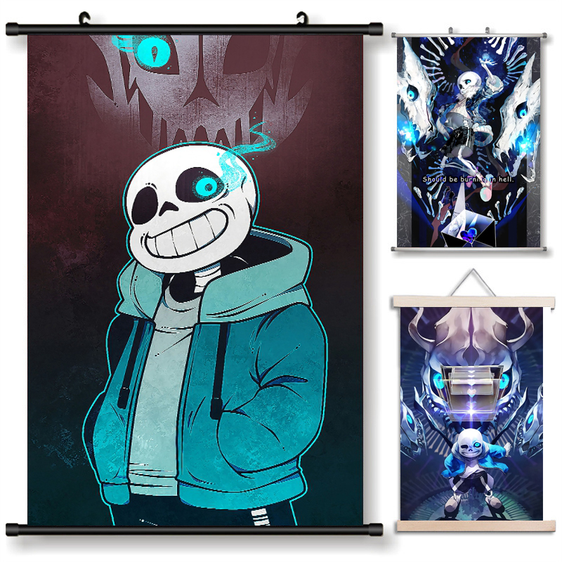 Undertale传说之下/周边动漫挂画海报装饰画客厅布艺卷轴来图定制