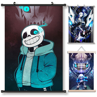 Undertale传说之下/周边动漫挂画海报装饰画客厅布艺卷轴来图定制