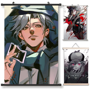 异度侵入周边动漫挂画海报装饰画客厅布艺卷轴来图定制