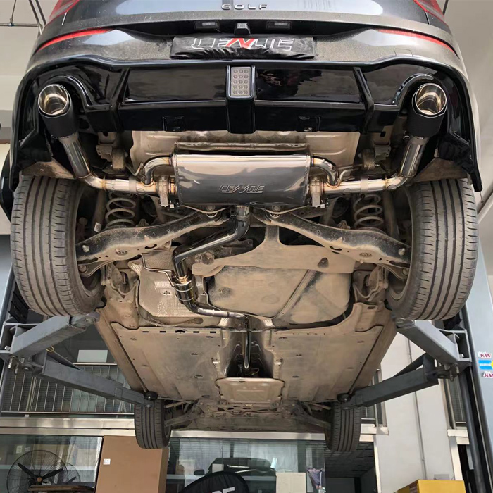 高尔夫8代森德CENDE阀门排气中尾段gti rline pro声浪 领航灯后唇