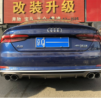 RES奥迪A5 B9中尾段双边四出阀门排气 奥迪A5 RES电子阀门排气