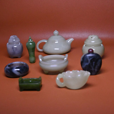 新疆和田玉精品籽料玉壶香炉茶盏