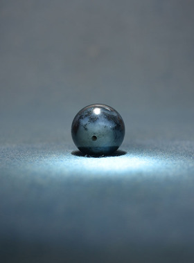 直径20青花籽料圆珠吊坠手串配珠