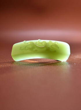 长45碧玉粉青螭龙手牌手串配饰