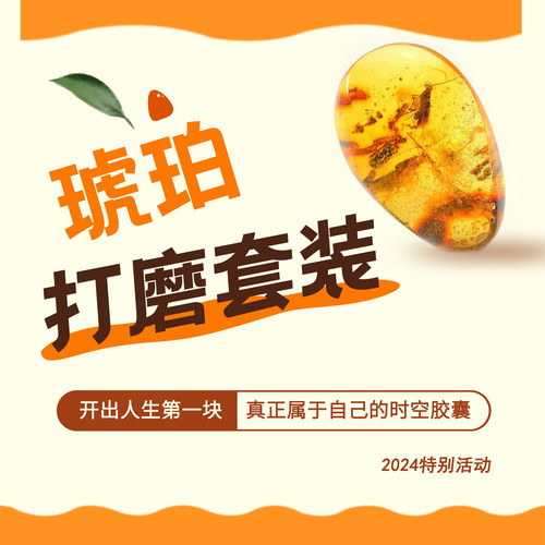 真正属于自己的时空胶囊！虫珀打磨套装～