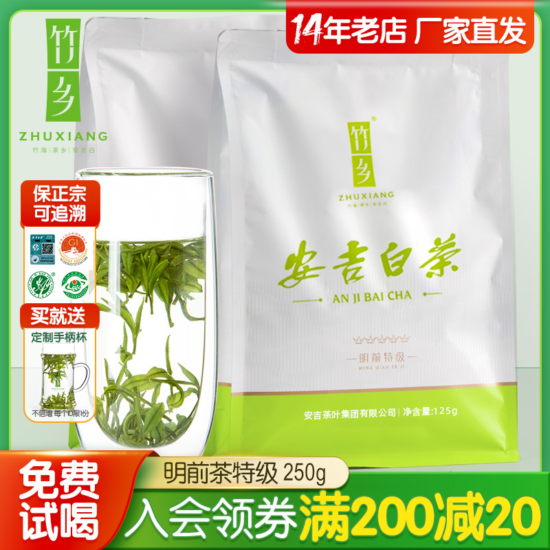 2024新上市竹乡安吉白茶正宗明前特级茶叶250g两袋装原产地口粮茶 茶 安吉白茶 原图主图