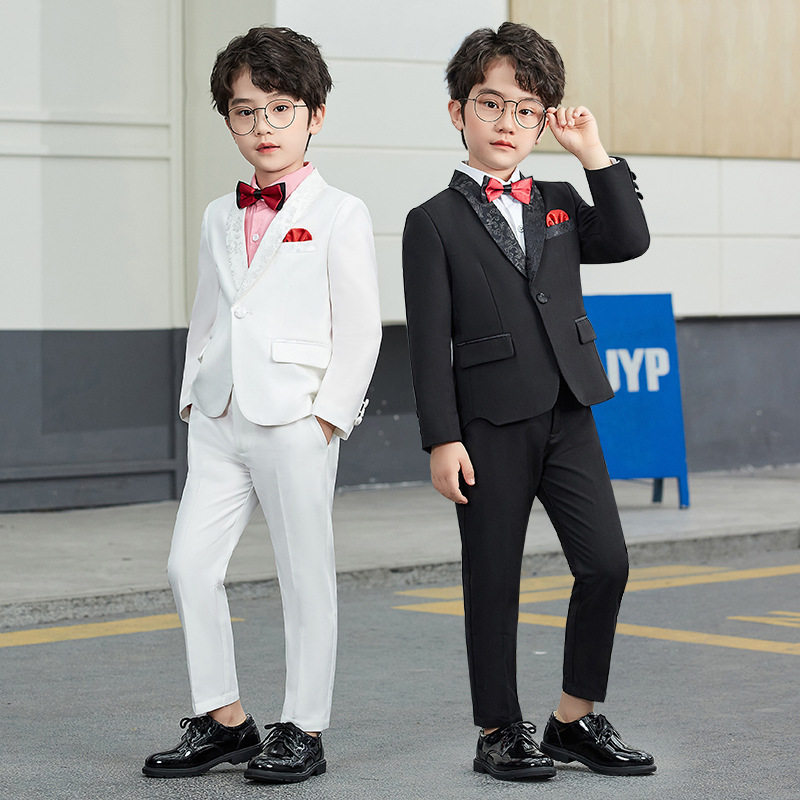 儿童西装套装男童西服演出礼服