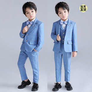 男童西装套装生日秋季主持人演出服男孩西服英伦花童钢琴礼服儿童