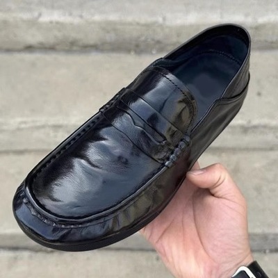 真皮豆豆鞋男款2025新款夏季爆款一脚蹬软底懒人套脚软面休闲皮鞋