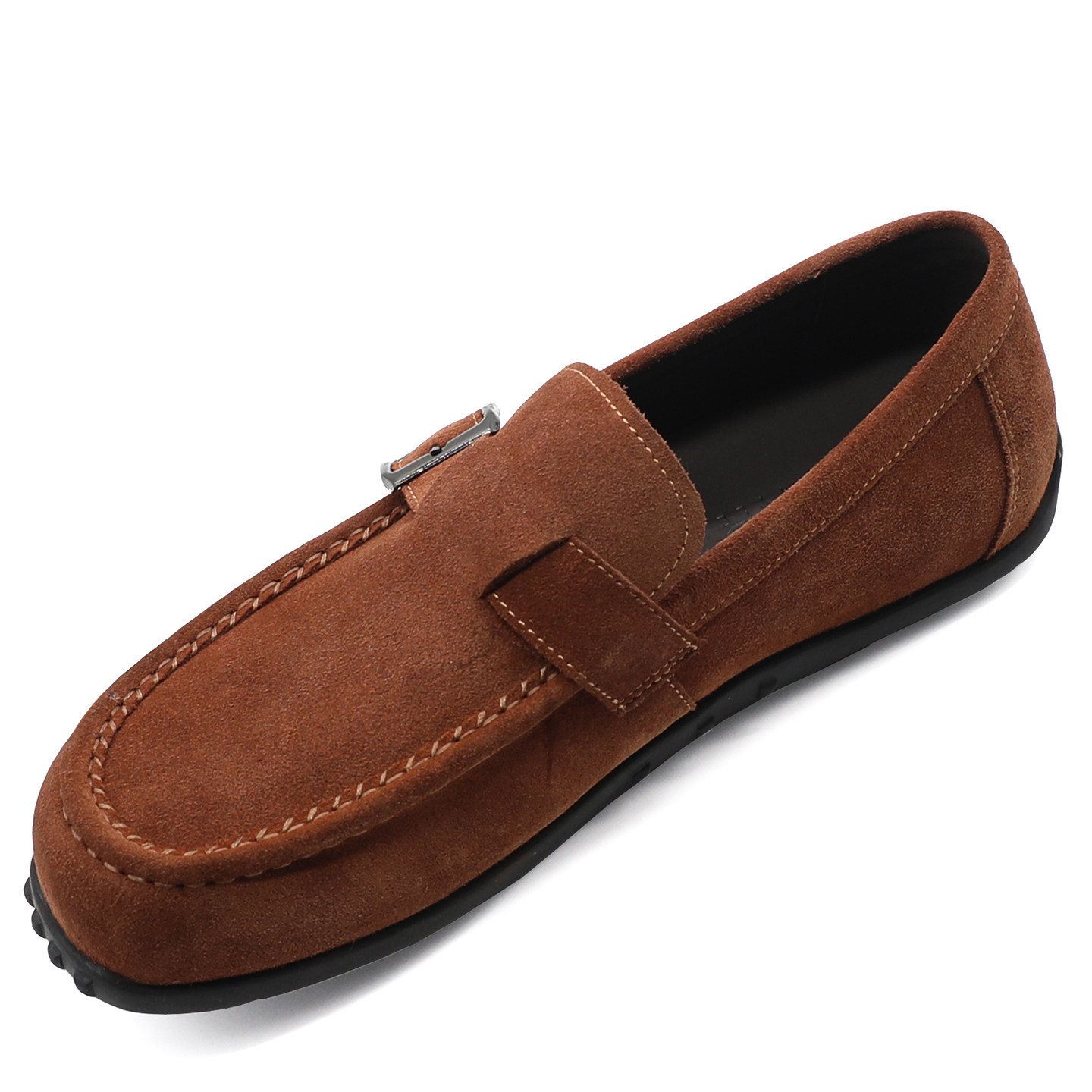 磨砂休闲皮鞋2026春季新款时尚一脚蹬真皮男士豆豆鞋潮流百搭皮鞋,流行男鞋,乐福鞋（豆豆鞋）,淘宝优惠券,粉丝福利购,淘宝优惠卷