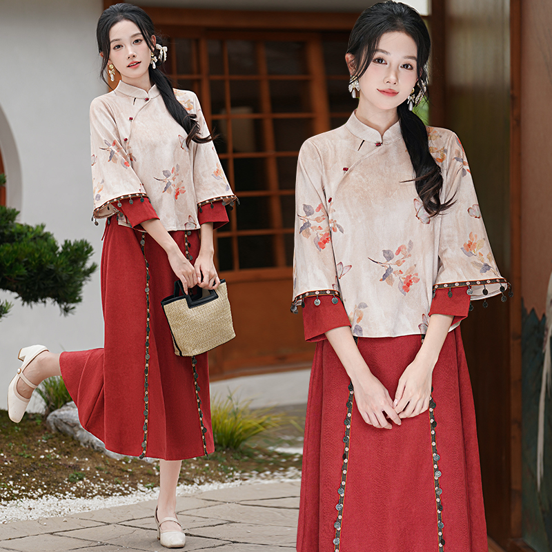 新中式设计感汉服套装