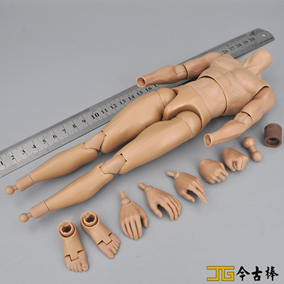 SS兵人模型1/6包胶肌肉男素体